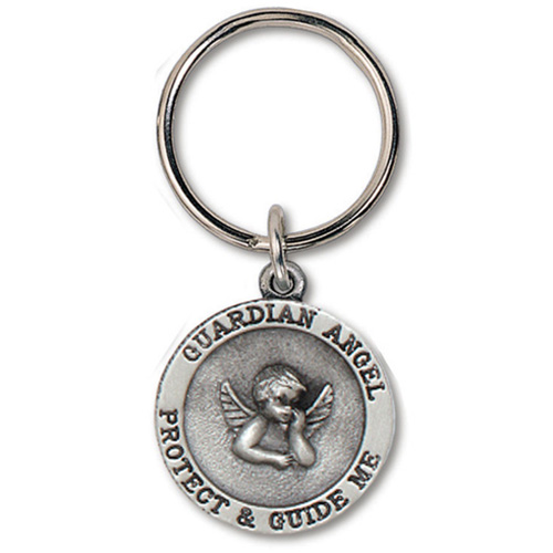 Guardian Angel Pewter Key Ring Two Pack