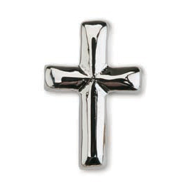 Silver Plated 11/16in Beveled Cross Tie Tac