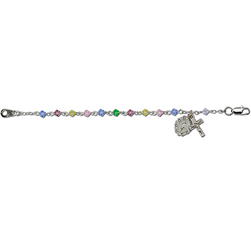 Deluxe Multi-color Baby Bracelet with Miraculous Medal