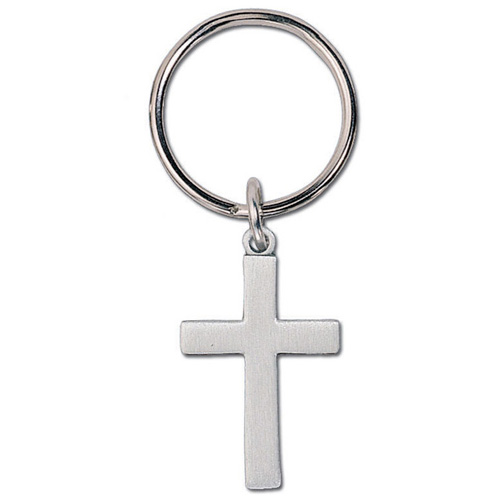 Pewter Finish Cross Key Ring Two Pack