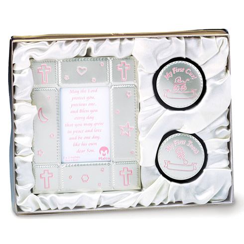 Baby Girl Picture Frame and Keepsake Gift Set