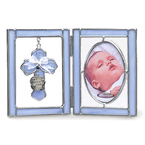 Baby Boy Stained Glass Picture Frame