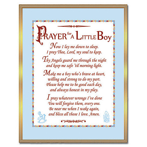 Brass Prayer for a Little Boy Plaque N-2136-1 | Joy Jewelers