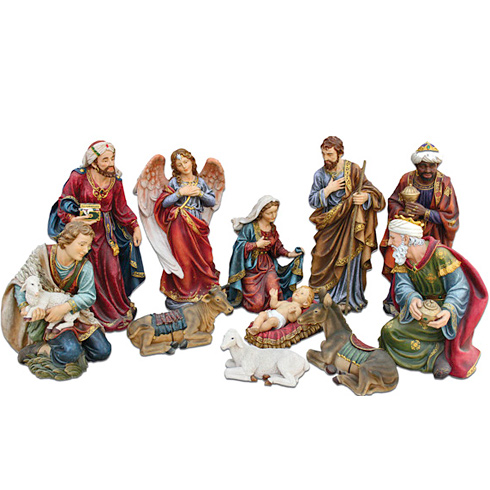 11 Figure Holy Family Nativity Set 18in Tall