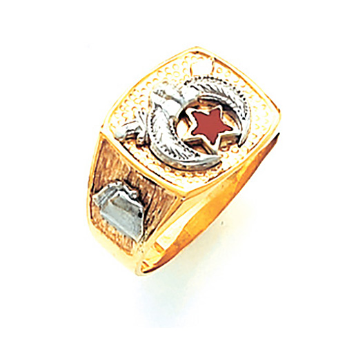 10kt Yellow Gold Harvey & Otis Shrine Ring with Pebble Grain