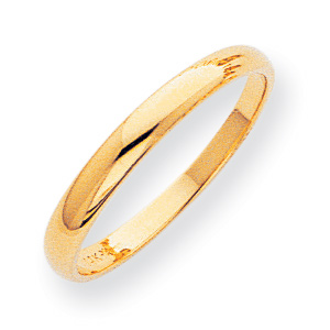 14kt Yellow Gold 3mm Tapered Wedding Band