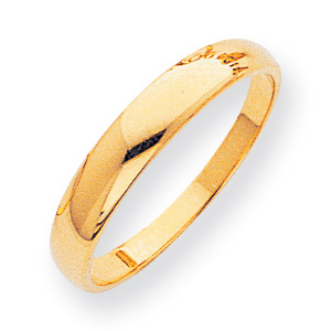 14kt Yellow Gold 4mm Tapered Wedding Band