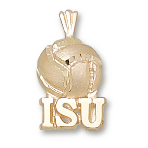 Iowa State Cyclones 5/8in 10k Volleyball Pendant