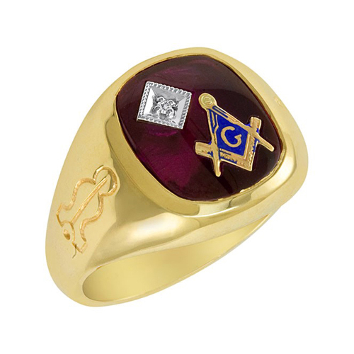 Blue Lodge Ring with Diamond Accent - 10k Gold