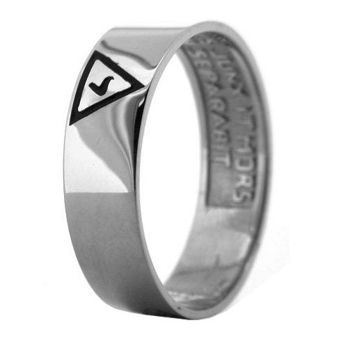 Platinum 6mm Masonic Scottish Rite Band