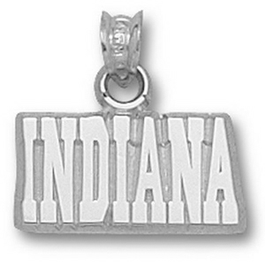 Indiana Hoosiers 3/8in Sterling Silver Pendant