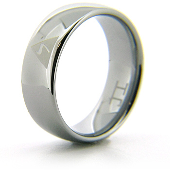 Titanium 8mm Domed Scottish Rite 14th Degree Ring