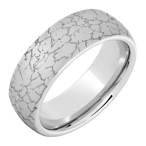 Titanium 8mm Tectonic Ring with Domed Center