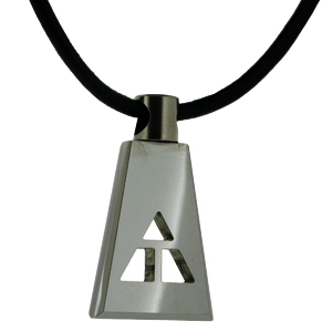 29mm Tungsten Pyramid Pendant and Cord