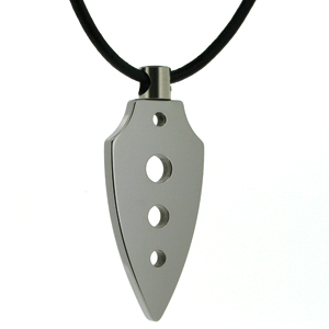 46mm Tungsten Arrowhead Pendant and Cord