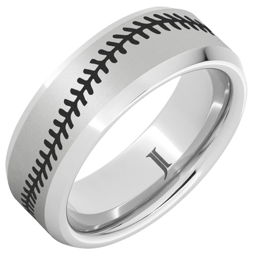 Serinium Baseball Ring With Beveled Edges