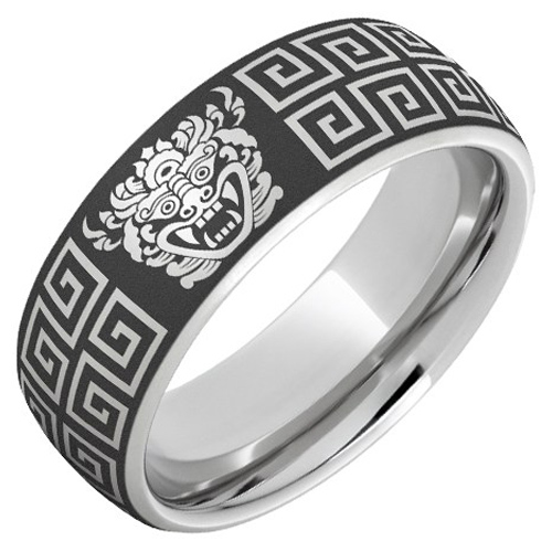 Serinium Laser Engraved Barong Ring 8mm