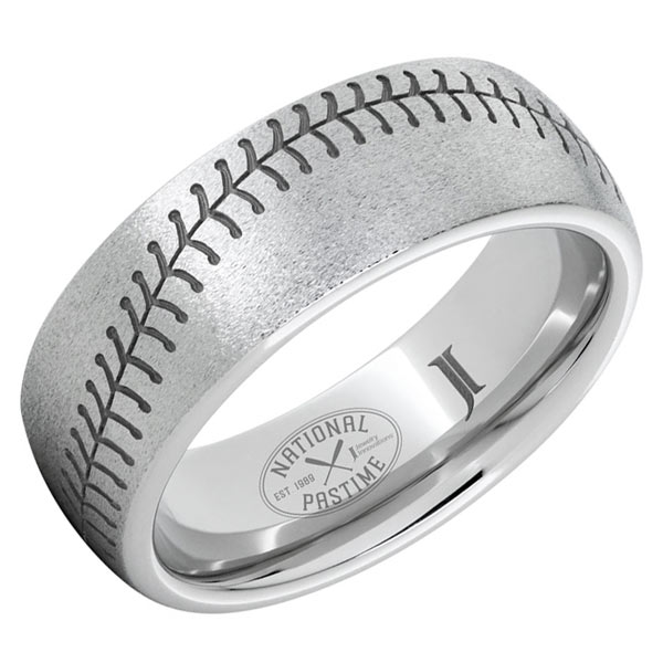 Serinium Baseball Ring with Stone Finish