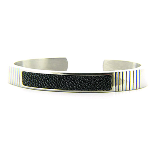 Men's Titanium Bracelet with Stingray Inlay
