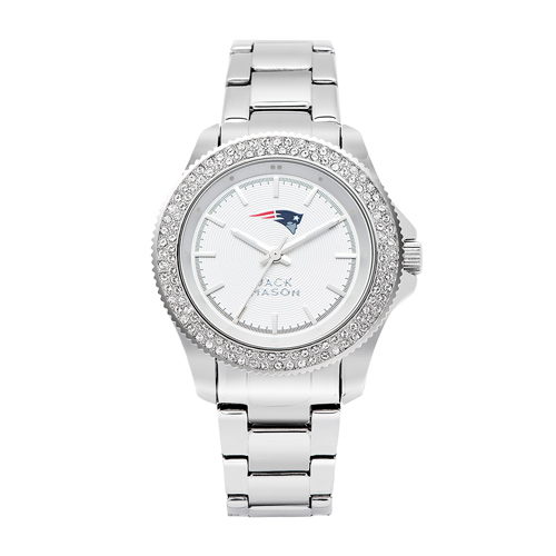 Jack Mason New England Patriots Ladies' Steel Swarovski Crystal Watch