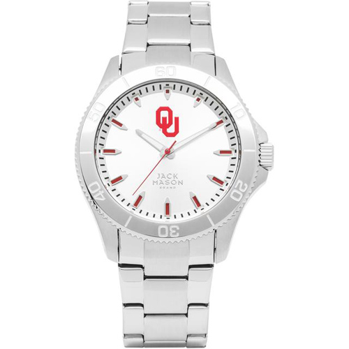 Jack Mason University of Oklahoma Silver Sport Bracelet Watch