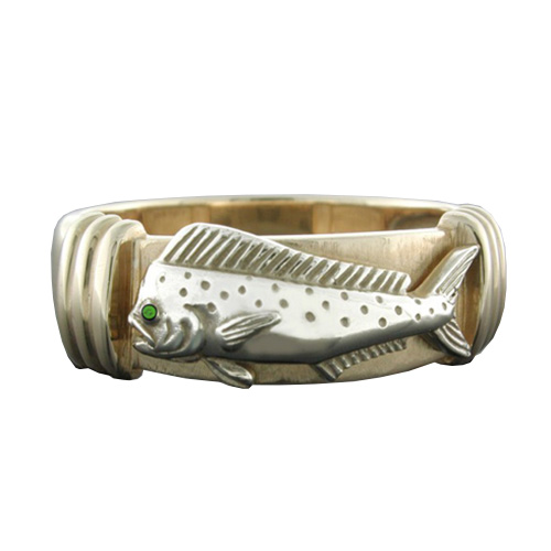 14kt Two-tone Gold Mahi Platform Ring