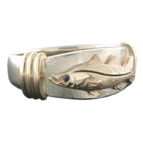 14kt Two-tone Gold Snook Ring