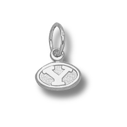 Sterling Silver 3/16in BYU Oval Charm