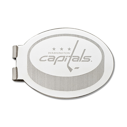 Washington Capitals Silver Plated Laser Engraved Money Clip