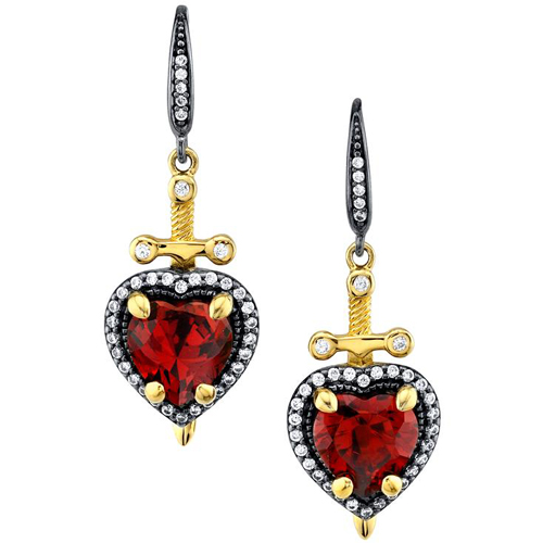 Disney X RockLove Snow White & the Seven Dwarfs Dagger Heart Earrings