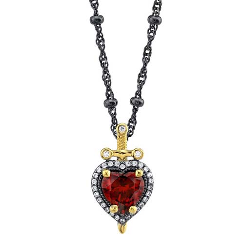 Disney X RockLove Snow White & the Seven Dwarfs Dagger Heart Necklace