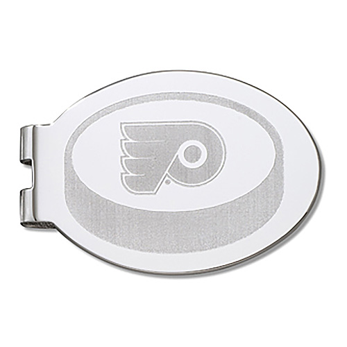 Philadelphia Flyers Silver Plated Laser Engraved Money Clip