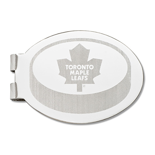 Toronto Maple Leafs Silver Plated Laser Engraved Money Clip