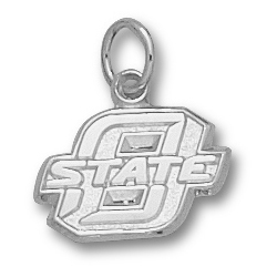 Sterling Silver 3/8in O STATE Pendant