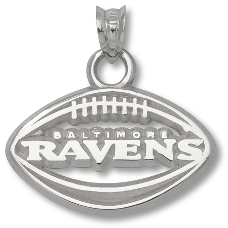 Sterling Silver Baltimore Ravens 1/2in Pendant