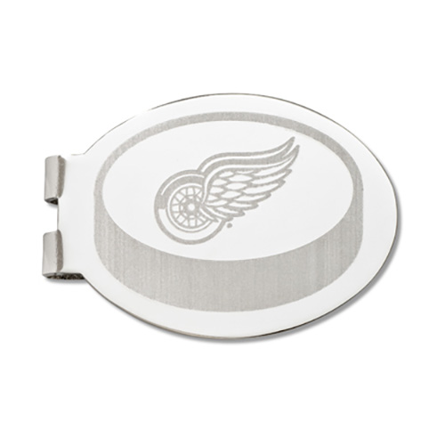 Detroit Red Wings Silver Plated Laser Engraved Money Clip