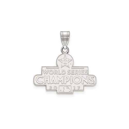 Sterling Silver 3/4in Houston Astros World Series 2017 Pendant