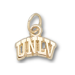 10kt Yellow Gold 1/4in Arched UNLV Pendant