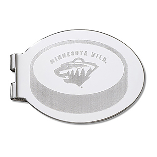 Minnesota Wild Silver Plated Laser Engraved Money Clip