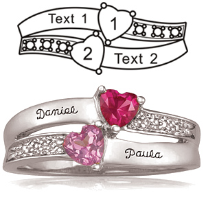 Sterling Silver Enamored Promise Ring