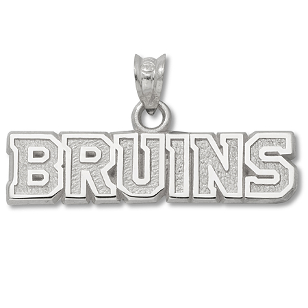 Boston Bruins Word Mark Pendant Sterling Silver