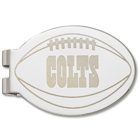 Indianapolis Colts Silver Plated Laser Engraved Money Clip