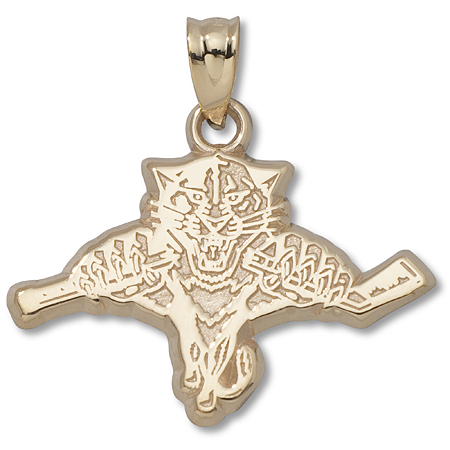 10kt Yellow Gold Florida Panthers 5/8in Pendant