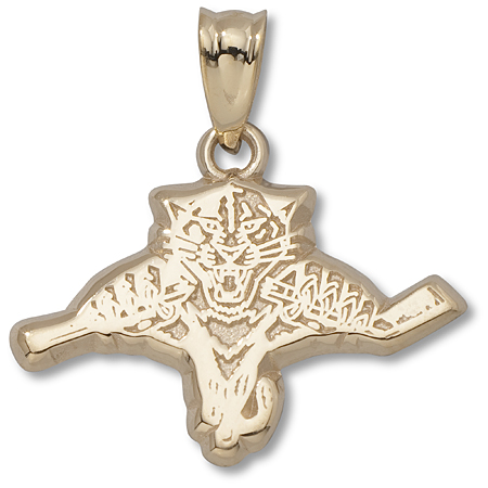 14kt Yellow Gold Florida Panthers 1/2in Pendant