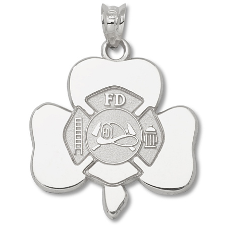 Sterling Silver Shamrock Maltese Cross 3/4in
