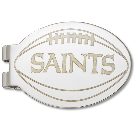 New Orleans Saints Silver Plated Money Clip