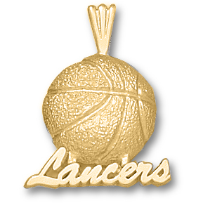 Longwood Lancers 5/8in 14k Basketball Pendant