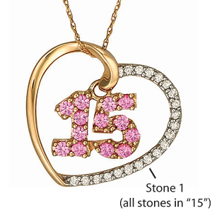 14kt Yellow Gold Quince Necklace with Simulated Stones