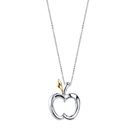 Silver 10kt Yellow Gold Someday my prince will come 18in Necklace