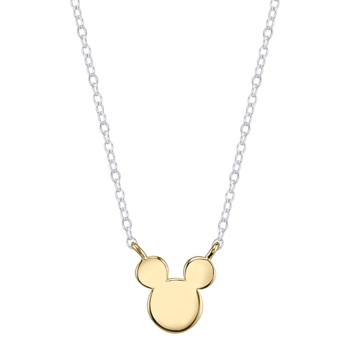 Disney 10kt Yellow Gold Mickey Mouse Necklace on 18in Chain